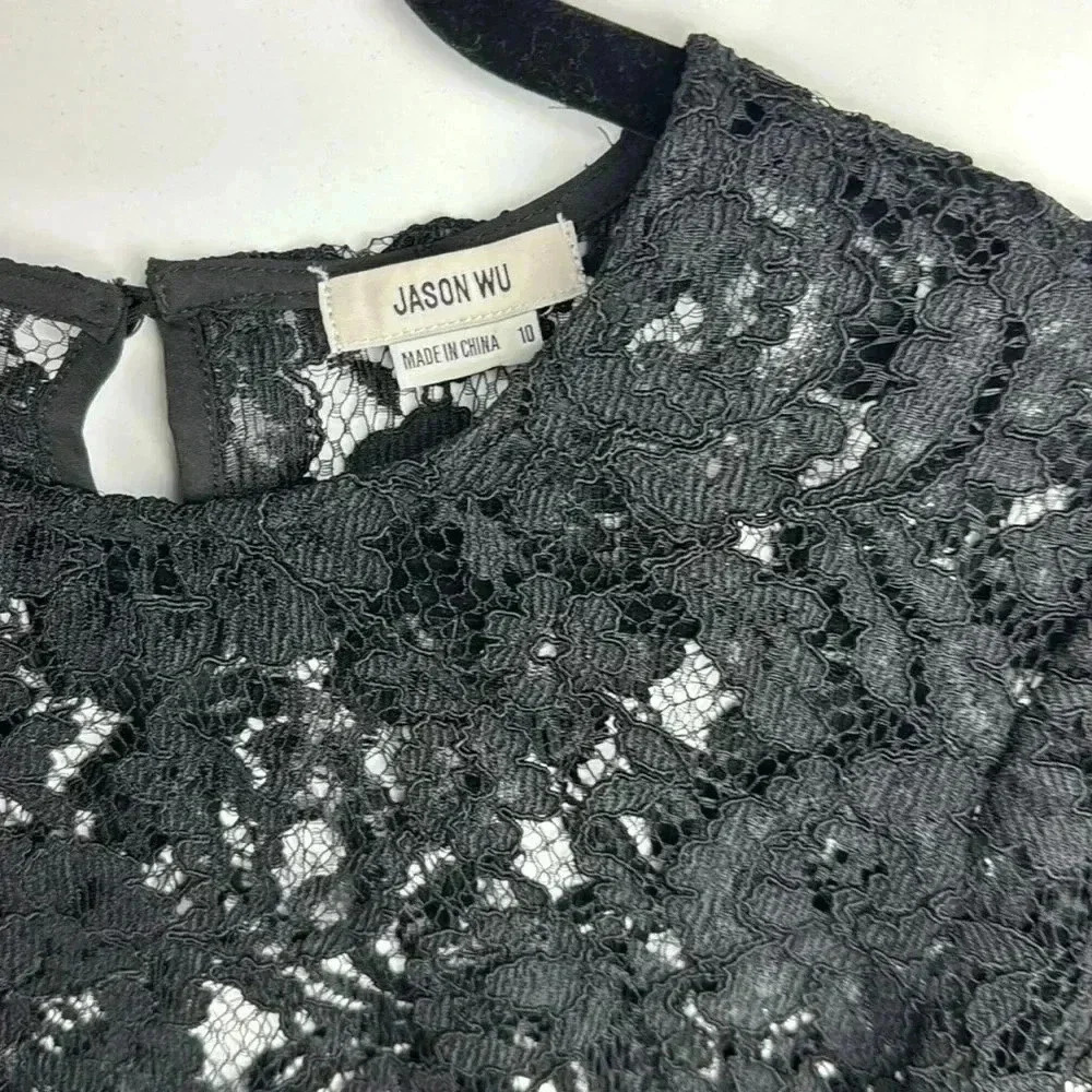 Jason Wu BLACK LACE 2 PIECE NWT LONG SLEEVE DINNER COCKTAIL WEDDING HOLIDAY - Picture 2 of 9